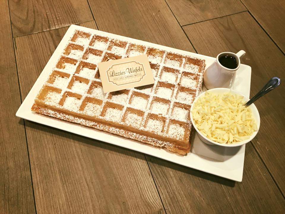 waffles at Lizzies in Bruges